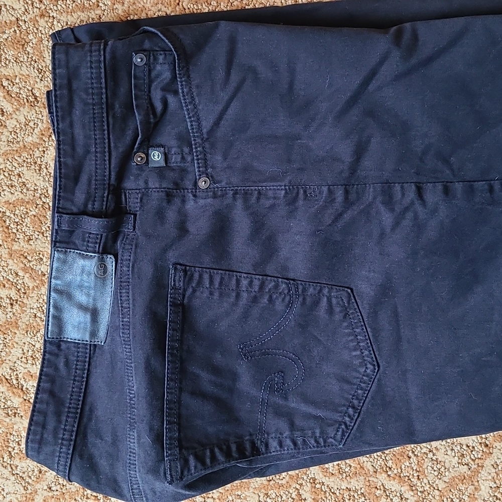 AG Solid Black Graduate Jeans 40x32